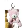 Pink plush bear keychain, cute pendant, plush toy, car bag accessory Item Picture
